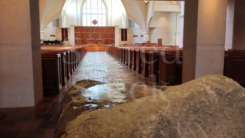 Baptismal Font - Stone - Altar View