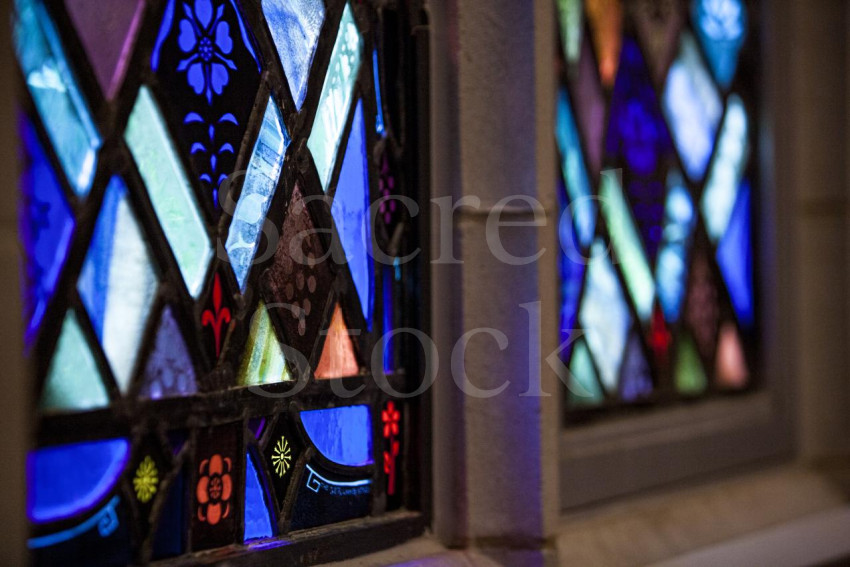 Stained Glass - Flowers and Stone
