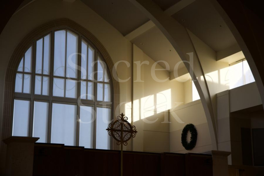 Cross   window   sunlight