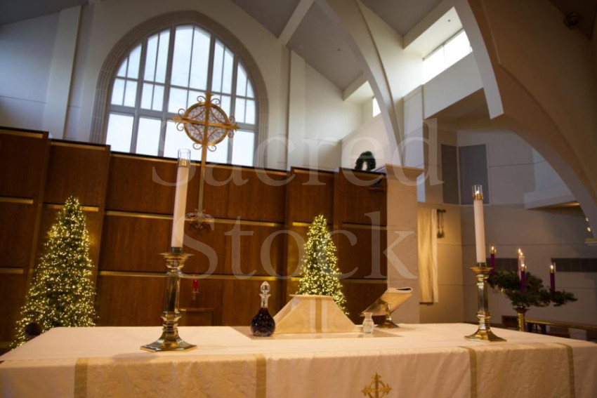 Christmas Altar with Advent Wreath
