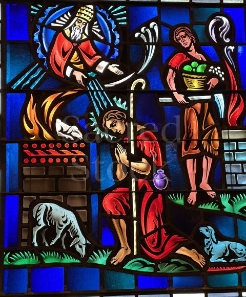 Shepard Scene Stained Glass